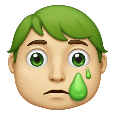 🤧this emoji with a booger  sticker