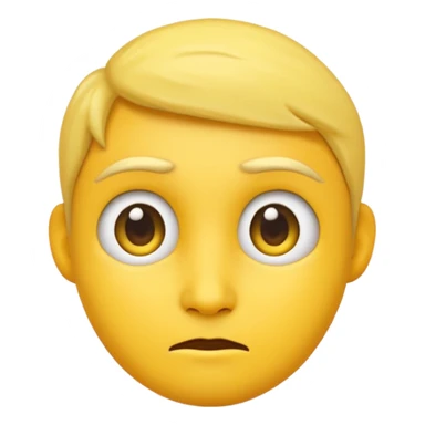 A regular emoji giving a side eye to the viewer sticker