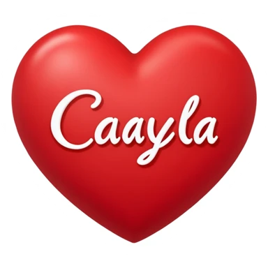 A heart with a name Cayla inside it sticker