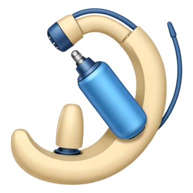 blue hearing aid sticker