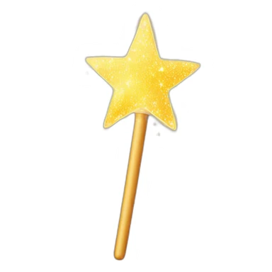magic wand with sparkles around sticker