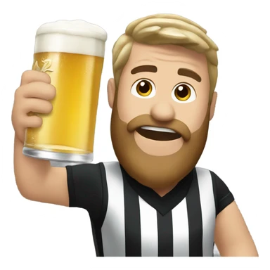 Newcastle united fan with a beer sticker