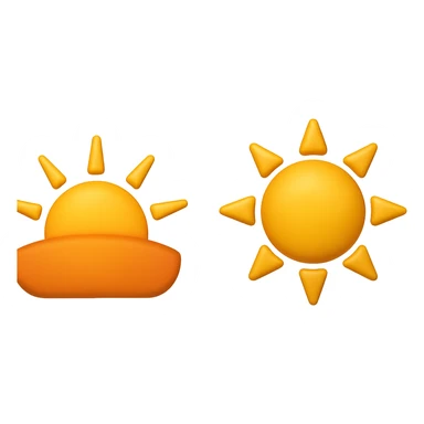 emoji stile iphone 3d che rappresenta l'alba ad emoji stile iphone 3d che rappresenta il tardo pomeriggio come orario sticker