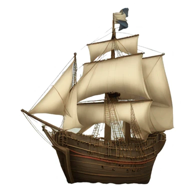 merchant ship XVII century sticker