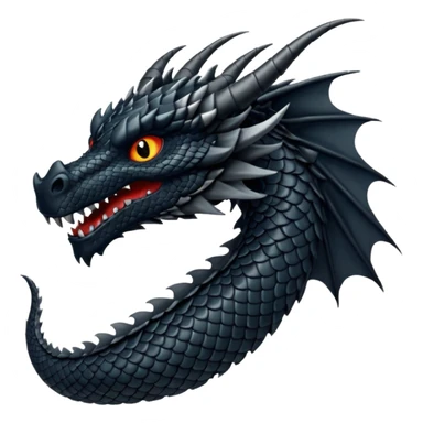 Black dragon sticker