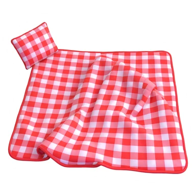 picnic with red and white checkered blanket sticker