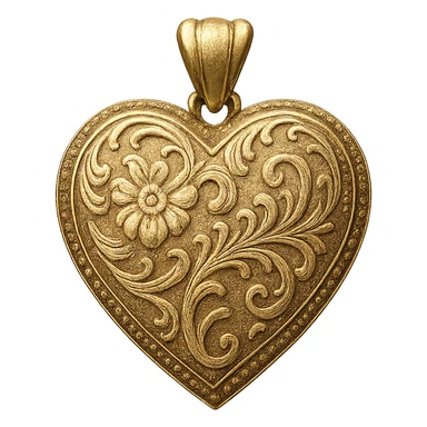 locket with a heart, no background sticker