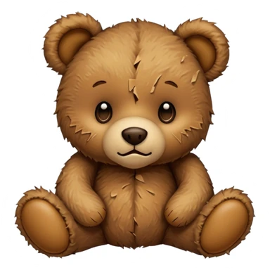 Baby teddy bear torn sticker