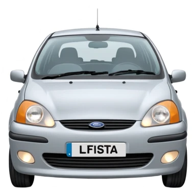 1998 Ford Fiesta LX Zetec 1.2 Front.jpg oval shaped headloghts with an oval grill  sticker