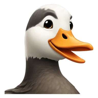 Goose with a beard  sticker