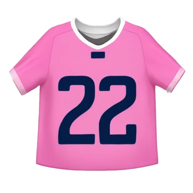 pink soccer jersey with the number 22 sticker