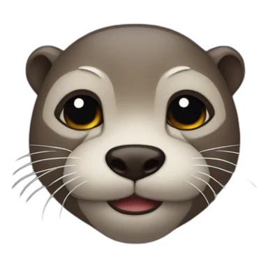 sad otter red tears under the eyes sticker