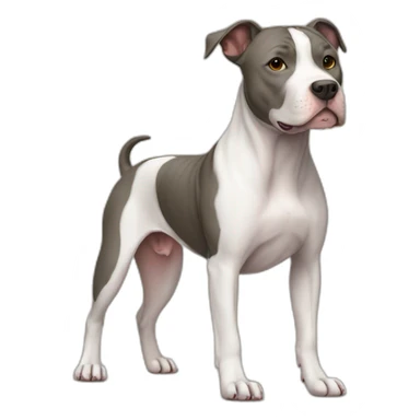 dog canine american pit bull terrier full body sticker