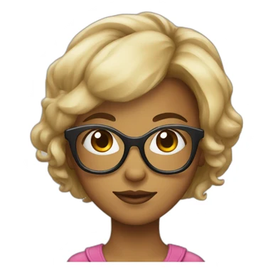 fille avec lunettes sticker