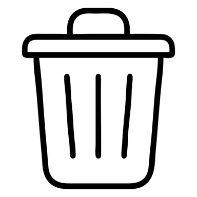 red trashcan outline icon sticker