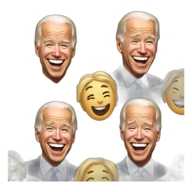 Joe Biden laughing  sticker