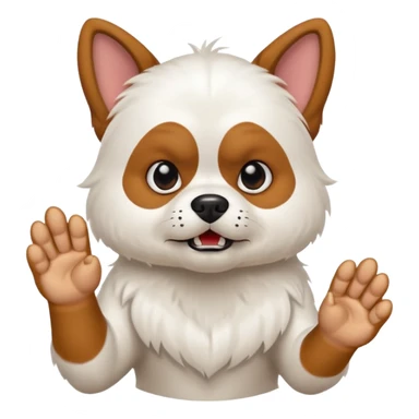 Dog flipping u off sticker