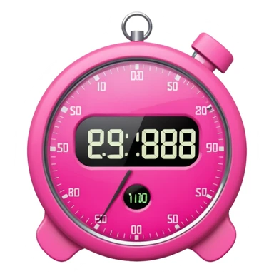 pink stop watch sticker