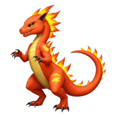 Fiery Charmeleon-Zeraora-Salandit-fusion sticker