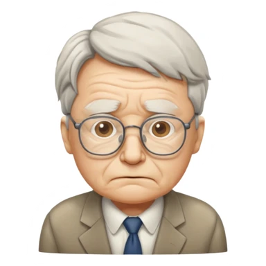 bored old office worker sticker