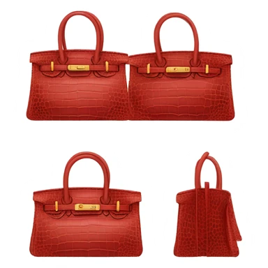 red alligator skin birkin bag sticker