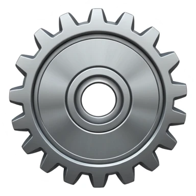 generate a very realistic steel gear sticker