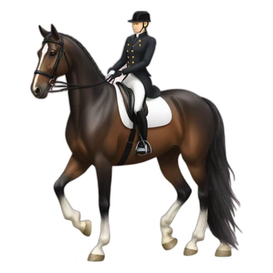 Dressage horse sticker