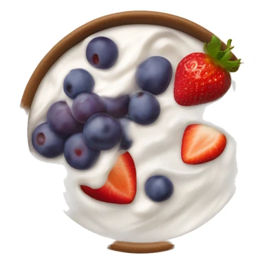 fruit yogurt bowl with strawberries and grapes sticker