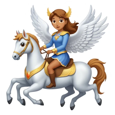 mujer cabalgando un pegazo sticker