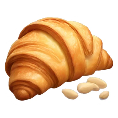 Croissant with sliced almonds on top sticker