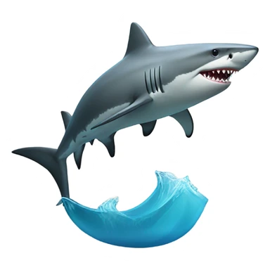 Shark riding a horse sticker