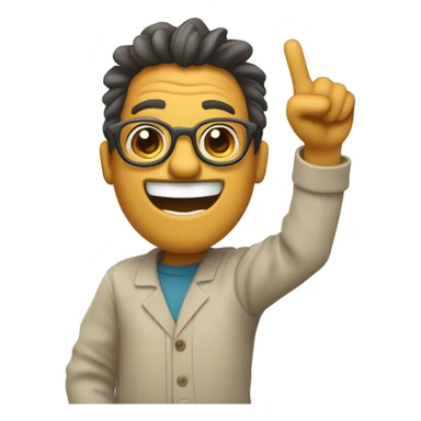 Dork waving hello sticker