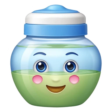 Um pote de hidratante com o nome garnier sticker
