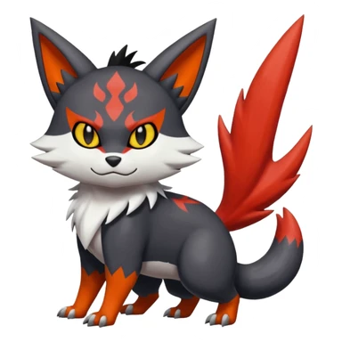 Nargacuga-Zangoose-Litten-Torracat-fusion-Fakemon-Pokémon-creature  sticker