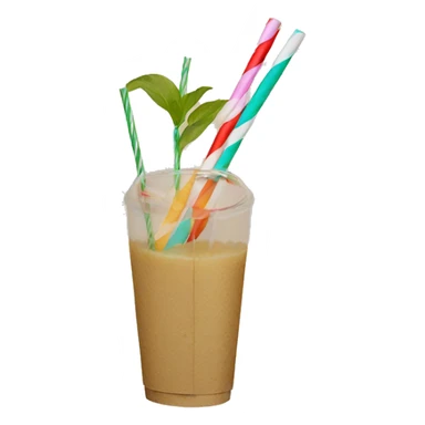 Colored Paper straw sticker