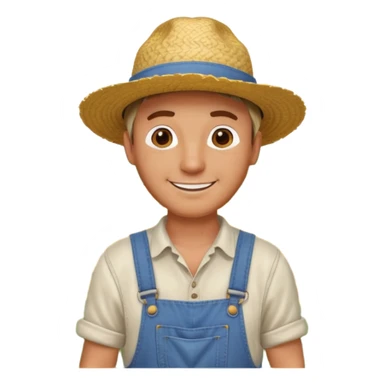 Man in a with farmers sticker