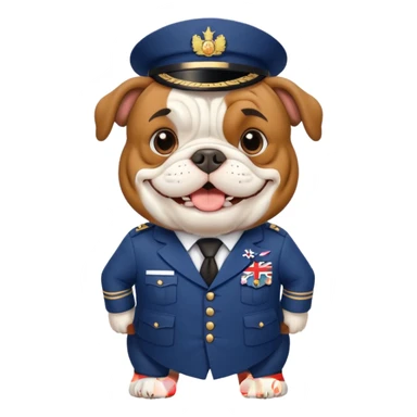 bulldog guide, English theme sticker