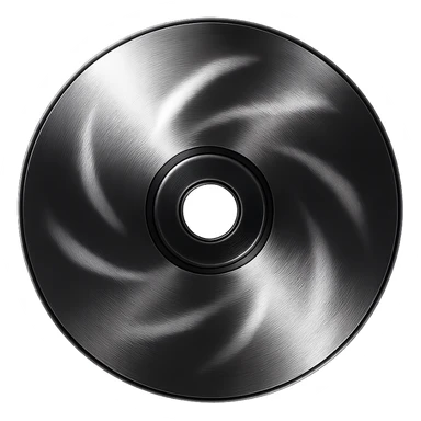 A minimalist CD disc with abstract pattern, glowing effect, purple color sticker