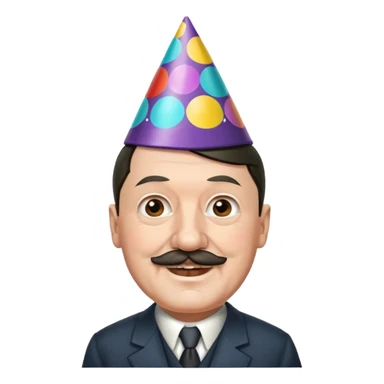 Adolf hitler party hat sticker
