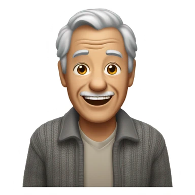 old man smiling indoors portrait sticker