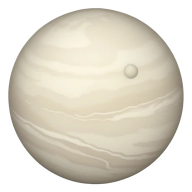 Venus planet emoji, pale grey sphere, subtle milky-white blurred surface, no visible features, simple and round sticker