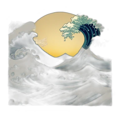 large wave of kanagawa sticker