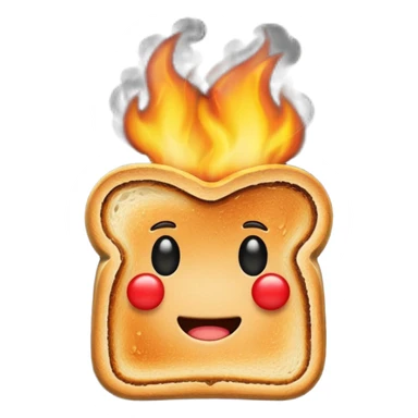burning toast sticker