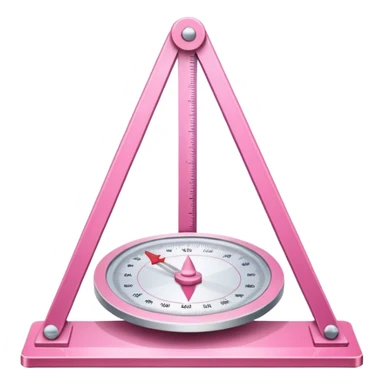 mac os icon Architect's scale, protractor, triangle, pink sticker