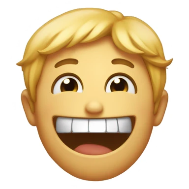 Emoji happy sobbing but trying not to laugh sticker