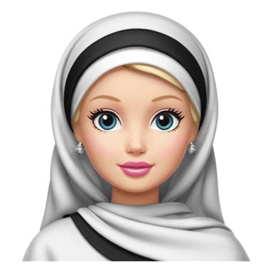 Barbie with black headscarf sticker