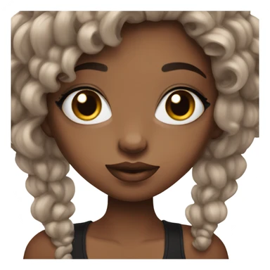 girl with dark red hair blue eyes and black eyelashes rich model sticker