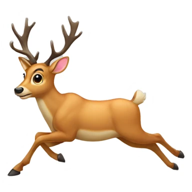 Deer exercising sticker