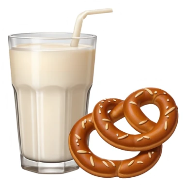 Pretzel and milk sticker