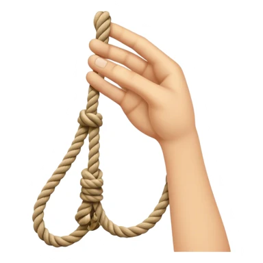 hand letting go a rope fall sticker